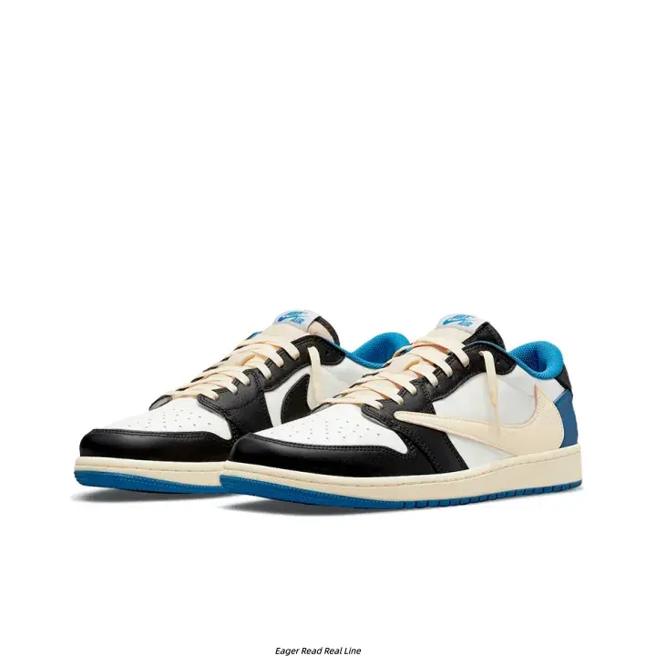 Black White Blue Vintage Low Top Skate Shoes, Retro Street Trend Daily Casual Footwear For Men Women All Seasons
