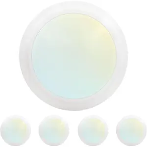 6 Inch LED Disk Lights, Dimmable Flush Mount Ceiling Light, 5CCT Selectable 2700K 3000K 3500K 4000K 5000K, 12.5W, 1000LM (White, 4 Count (Pack of 1))