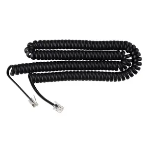 15 ft Telephone Handset Cord for Landline Phone - Black