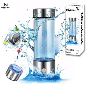 Miyubest Hydrogen Water Bottle Generator 4100+ PPB SPE PEM Technology Portable 6-Hour Retention BPA Free Reusable Cup for Hydration