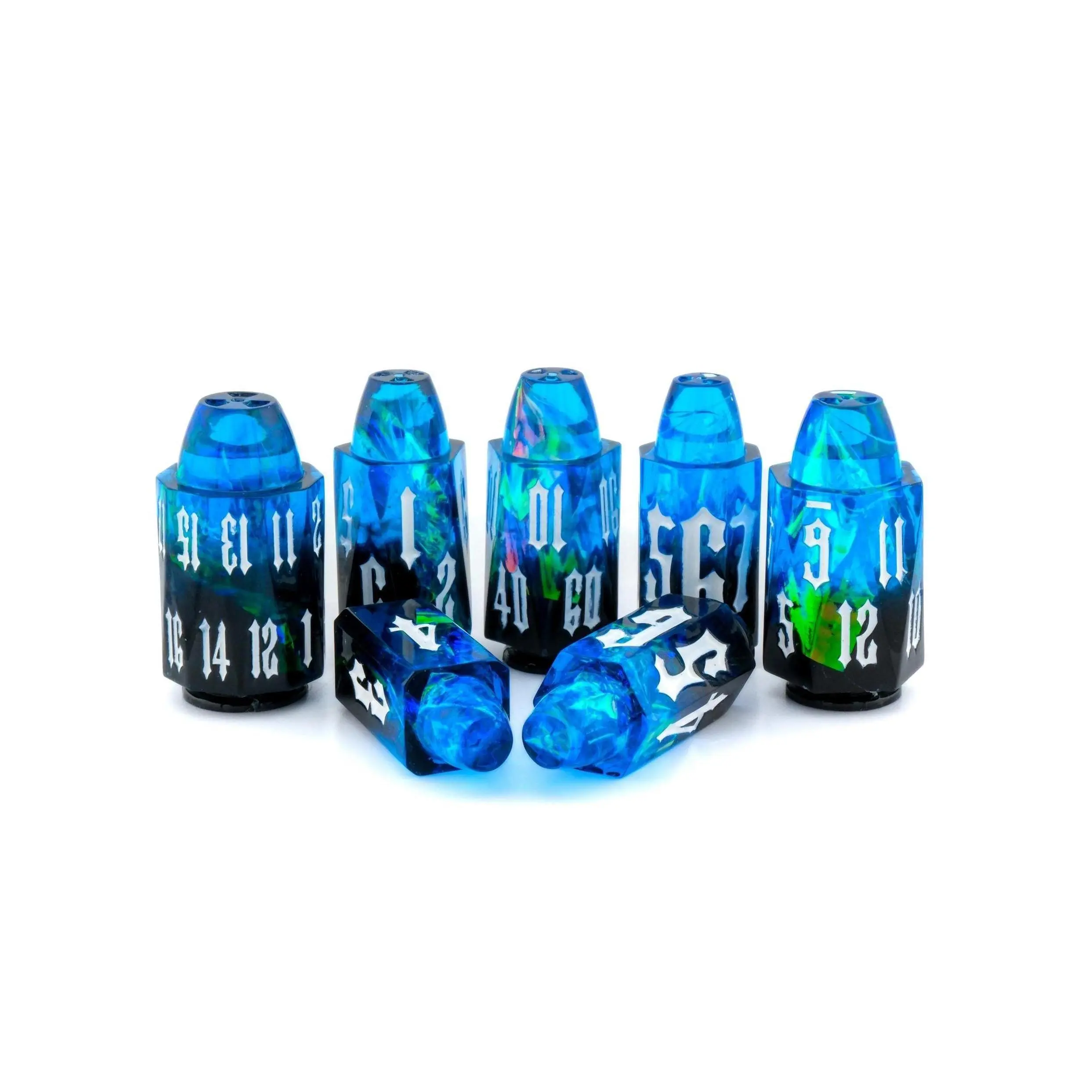 Magician Bullet Dnd Dice | Resin RPG Dice Set | Cosmic Revolver Ammo | Colorful Bullet Dice | Dungeons & Dragons | Tabletop RPG | Nerdy Gift