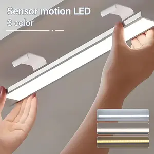 2/4 Pack USB Rechargeable Motion Sensor Lights – Adhesive-Mounted, Dimmable 3 Brightness Levels, Energy Efficient Modern LED Night Lights | Perfect for Kitchen Utensils Drawers, Closet & Stairs, Disposable Budget-Friendly Choice