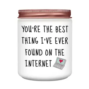 Valentines Unique Day Gifts for Her, Girlfriend, Wife, Funny Lavender Scented Candle Gift Unique Valentines Anniversary Christmas Birthday Gifts for Her, Girlfriend, Best Friend