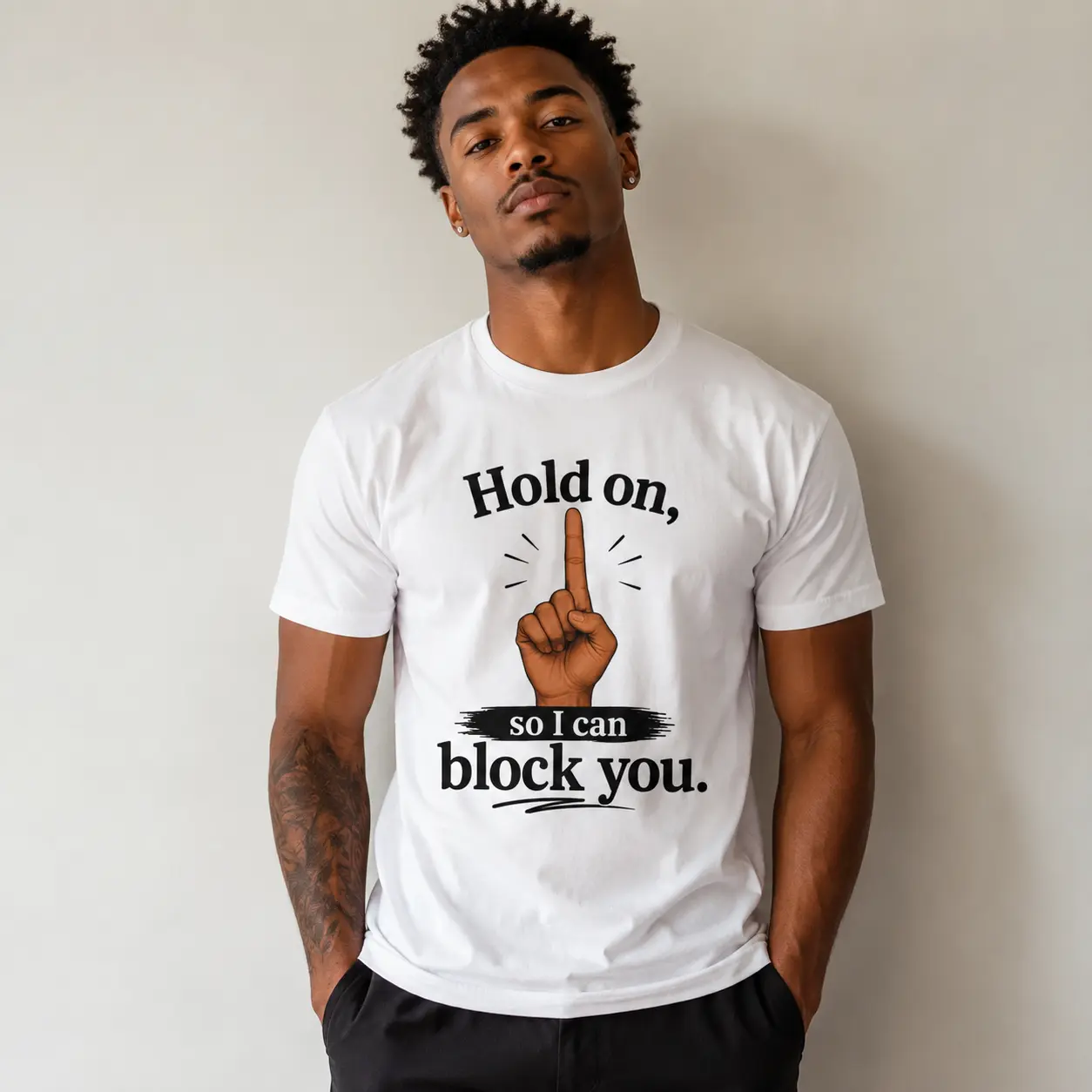 Strictly Brina "Hold On" Tee | Humor Graphic Everyday Tee Shirt | Strictly Brina