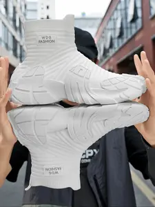 Men's High-Top Flyknit Sports Shoes, Outdoor Sports Sneakers, Fashionable Comfortable Breathable, Ideal for Daily Wear, Casual, and Sport Activities