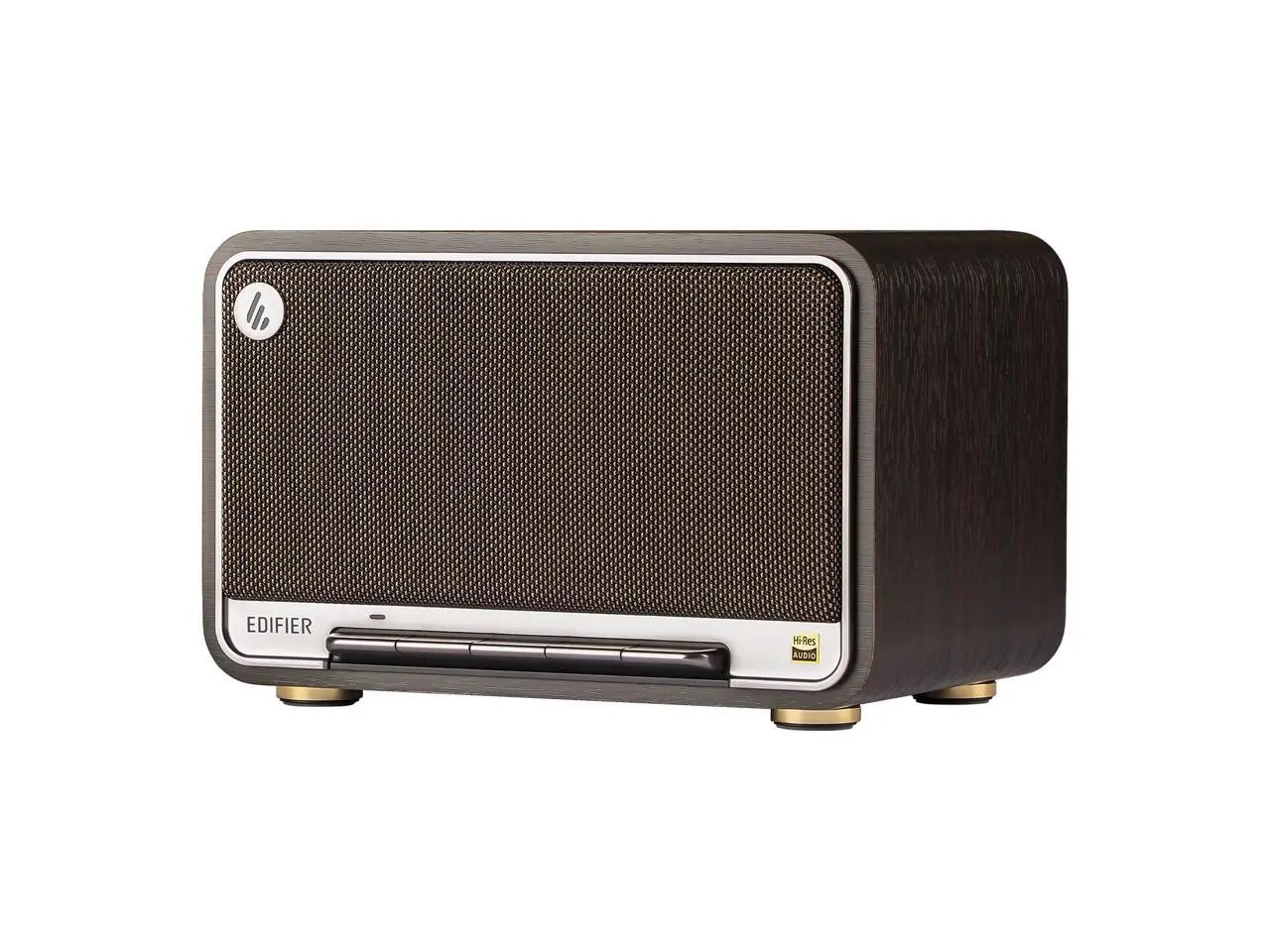 Edifier D32 Tabletop Bluetooth Speakers, Portable Retro Wireless Speaker, 60W RMS Wi-Fi and Bluetooth Sound System Compatible with AirPlay2, Multi-Point Connection, 11 Hours Playtime, Black
