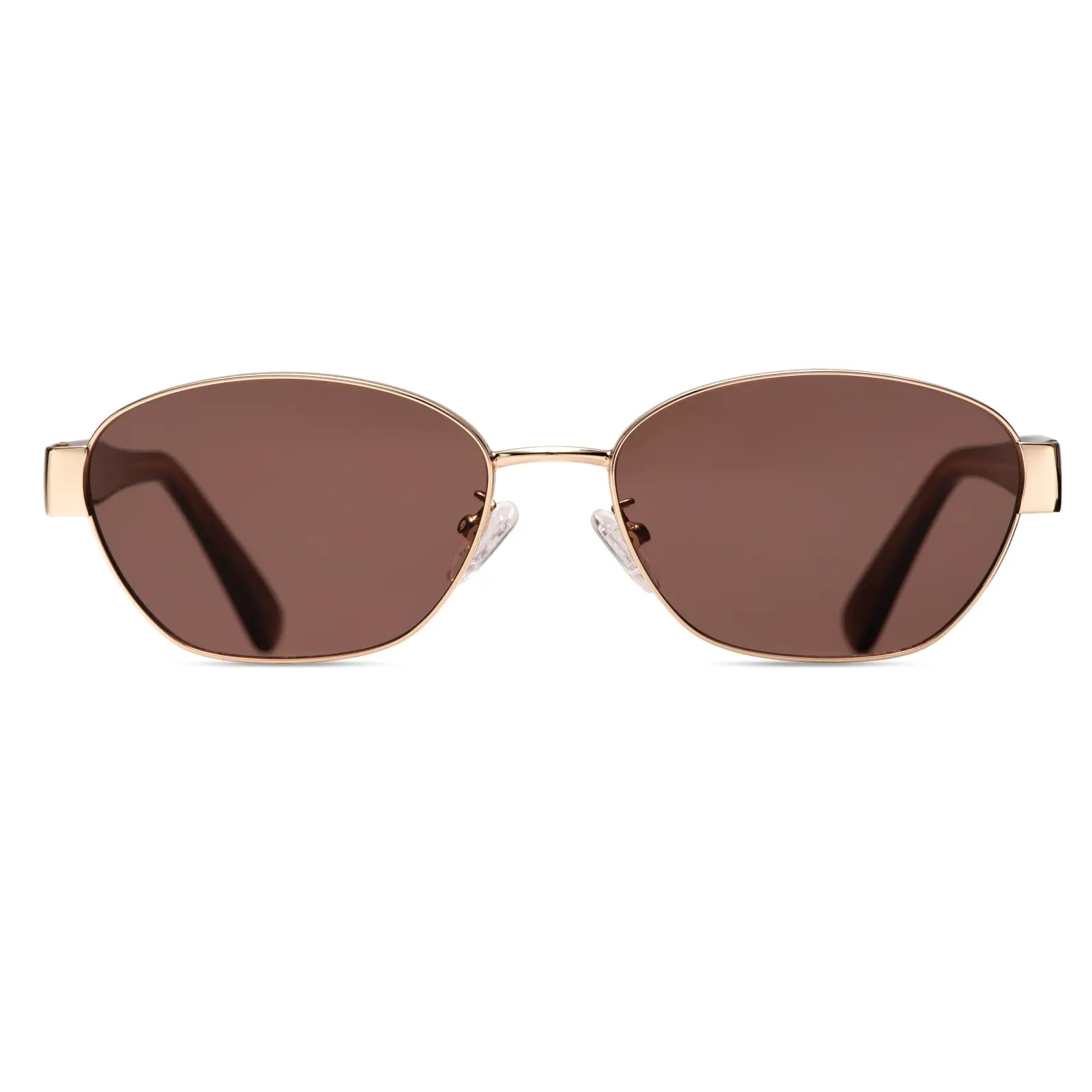 innsol Oval Cat Eye Sunglasses for Women, Trendy Y2K Metal Frame Retro Sun Glasses UV400 Protection for medium face