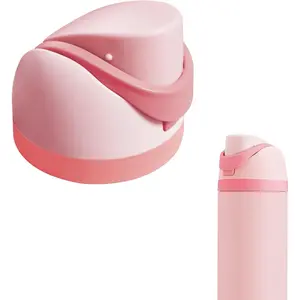 Replacement Lid for Owala Freesip, One Button Water Bottle Top Lid Compatible with Owala Cup 16oz 24oz 32oz 40oz, BPA-Free Replacement Accessories for Owala Free Sip, No Water Leakage, Only Lid Pink
