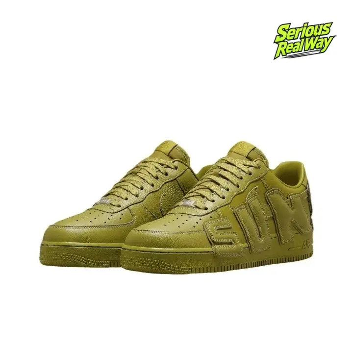 BlockOliveVibe Solid Olive Green 3D Block Letter Patch Low Top Chunky Flat Skate Sneakers Monotone Matching Laces Unisex Street Kicks Muted Retro Urban Campus Daily Fashion Athleisure Footwear