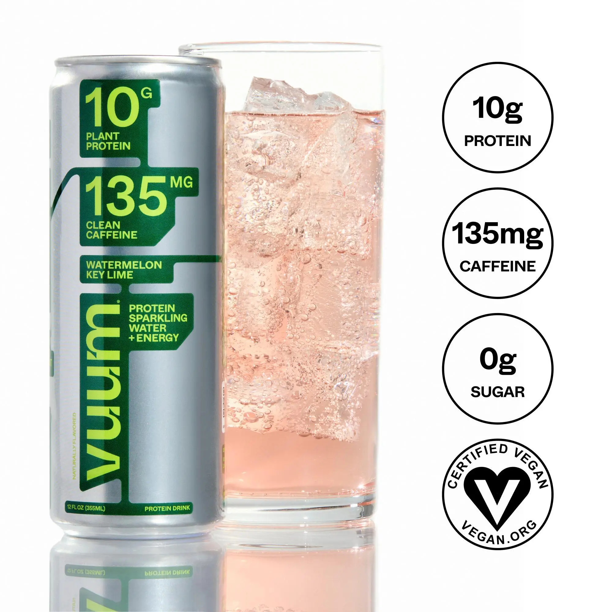 Drink Vuum Watermelon Key Lime Protein Sparkling Water Electrolyte Mix Powder Beverage Energy