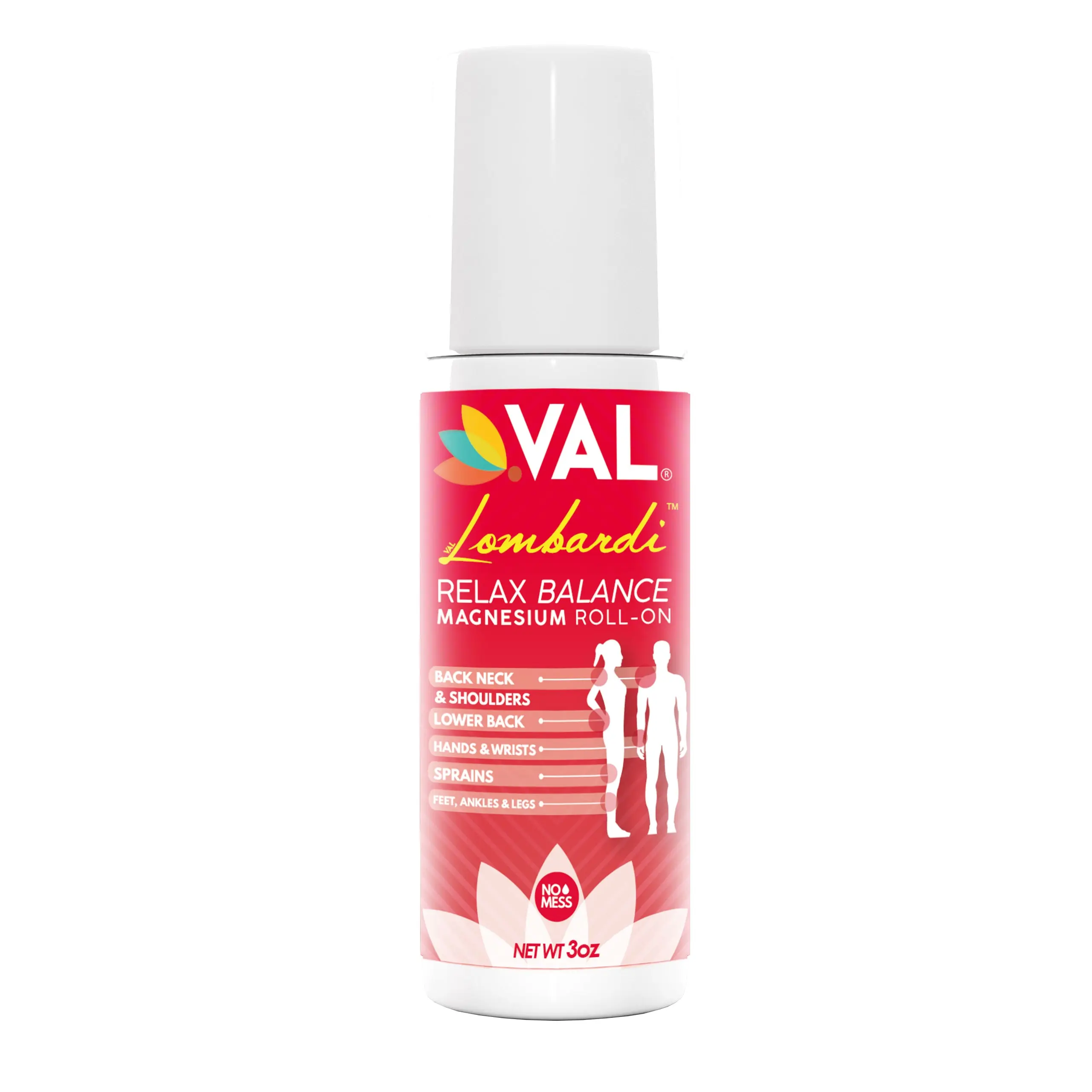 Magnesium Roll-On for Muscle & Joint Relief | Fast-Acting Zechstein Magnesium with Arnica & Menthol & Herbal Extracts | 3 oz | VAL Lombardi