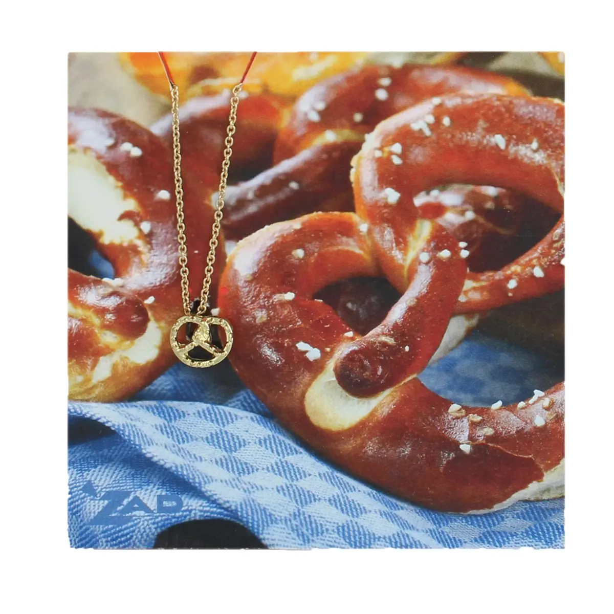 Zad Jewelry Women's Gold-Tone Brass Pretzel Pendant Chain Necklace - Imported Casual Chain Jewelry Necklaces, NYC-Inspired Daily Wear, 16-18 in Adjustable Length for Fashion-Loving Women, Female, Those Who Love Fashion