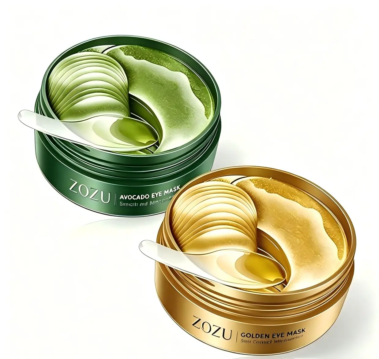 120pcs Avocado & Gold Under Eye Patches - AM Brightening & Hydrate, PM Repair & Depuffing - Moisture Boosting Self Care Products for Dark Circles, Eyebags & Dry Skin Night Routine Daily Eye Treatment
