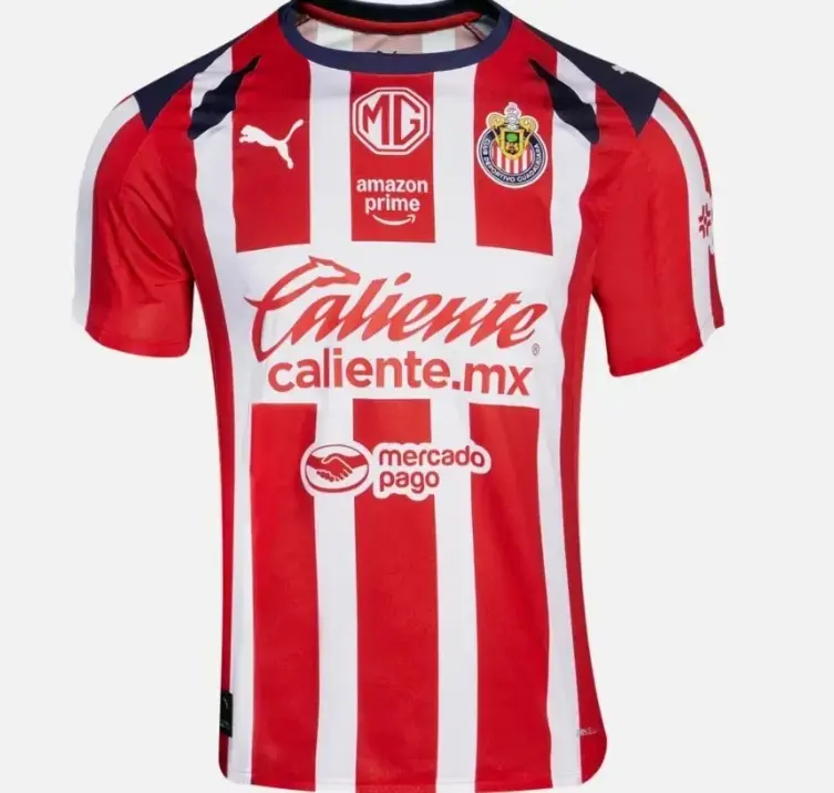 Chivas Guadalajara 2025-2026 Home Soccer Jersey, Liga MX Football Shirt, Unisex Soccer Fan Apparel, Soccer Jersey Shirt, Men's Soccer Jersey, Sportswear, Full Size S-5XL, Gift For Him