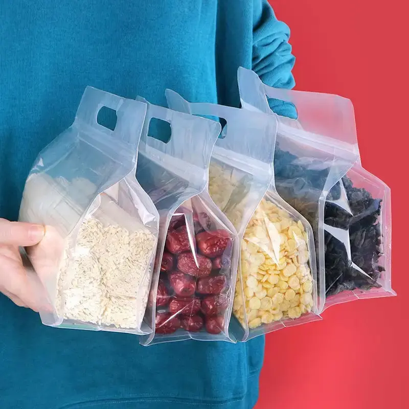 30 Reusable Ziplock Storage Bags - Food Storage Set with Transparent/Frosted Plastic Zippers, Durable Multipurpose Food Organizer for Snacks, Tea (Hacky Sack Excluded)