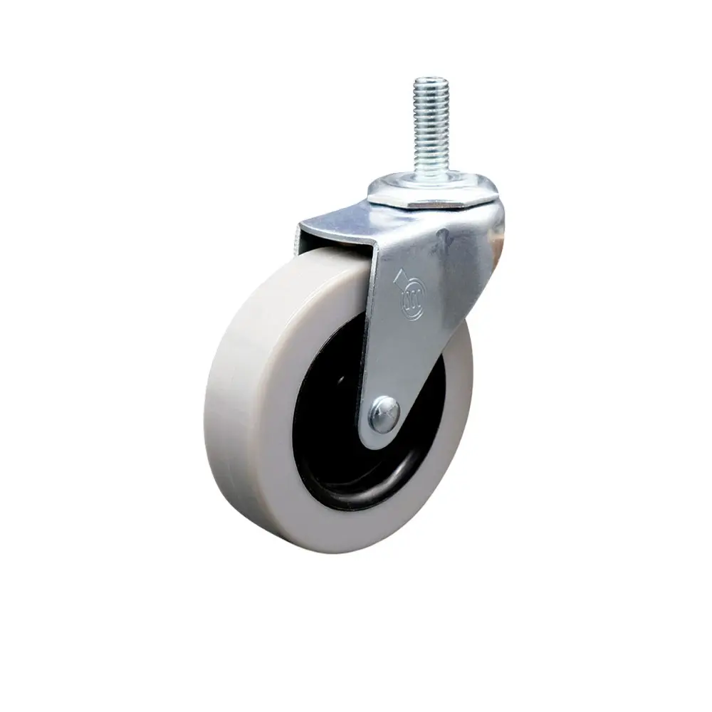 Service Caster SCC-TS05S310-TPRS-5161815 3 in. Swivel Thermoplastic Rubber Caster Wheels with 0.31 in. 18 TPI x 1.5 in. Threaded Stem Caster