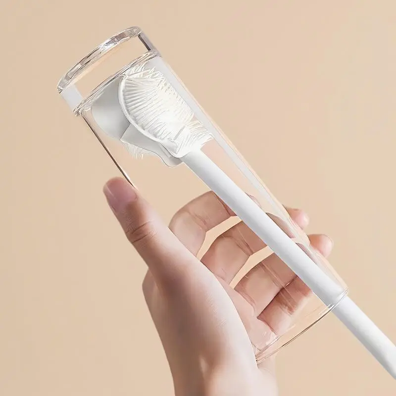 Buy one get one free 360° Silicone Bottle Cleaning Brush with Long Handle – Soft Bristle Cup Cleaner for Baby Bottles, Sports Bottles, Hydro Flasks, Lids, Teapots, Bowls & Narrow Containers