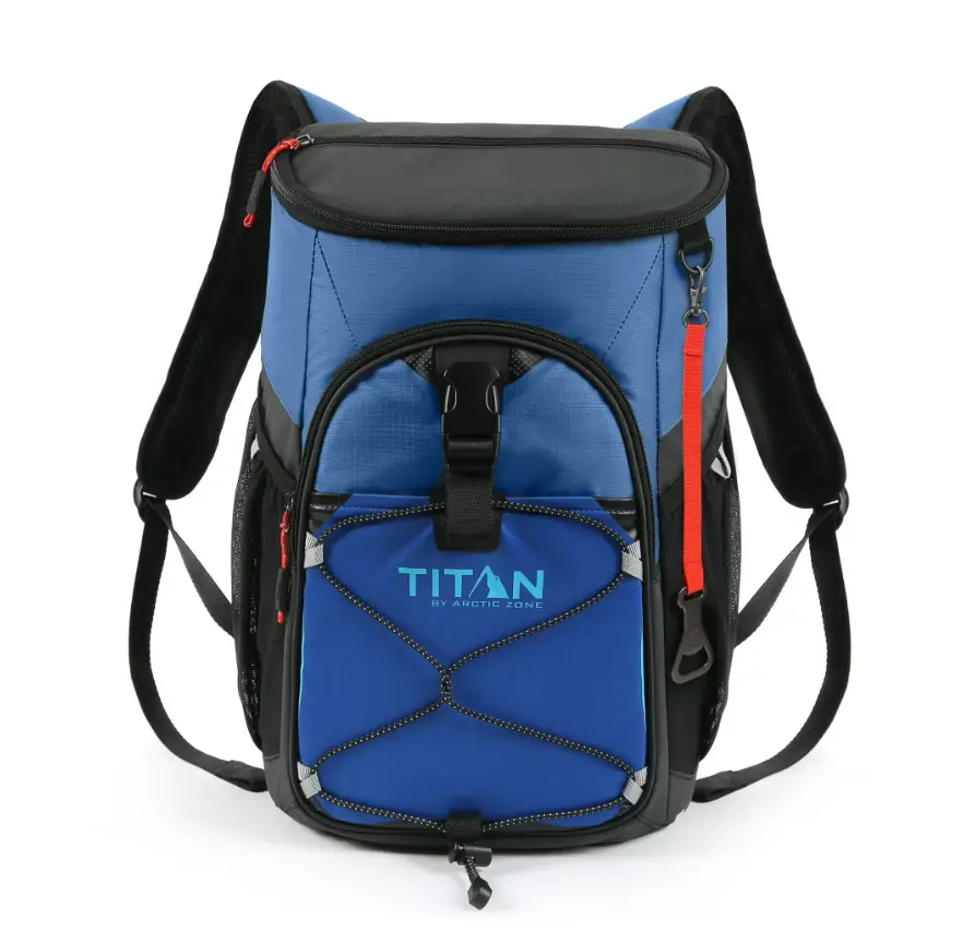 Titan by Arctic Zone Backpack Cooler - 16 Qt, 24-Can Capacity, Ocean Blue for Sports & Outdoor Camping, Hiking Camp Kitchen Use