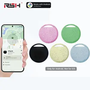 RSH Mini Tracker Smart Label, Rechargeable GPS Tracker Device, Portable Key Finder, Pet Wallet Tracker, Travel Bag Locator, Suitable for Google Device, Smart Tracking Tag