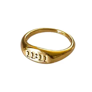 Angel Number Ring - 11:11 Intention Ring for Personal Growth and Connection to Spiritual Energy