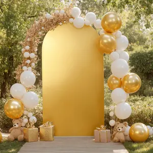 Garvee Wedding Arch Cover, Wedding Arch Stand Covers, Backdrop Round Top for Archs Birthday Party Ceremony Background Decoration
