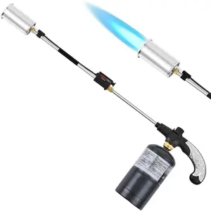 Propane Burner Weed with High Output Blow 30" Detachable Long Arm Propane Weed Burner Valve for,Stumps,Wood,Melting Ice,Snow Road,Roofing
