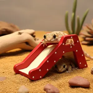 Reptile Habitat Enclosure Accessories, Gecko Frog Lizard Toy Slide Playhouse Decor, Ideal Gift for Pet Enthusiasts & Gardeners, Perfect Mother’s Day Present