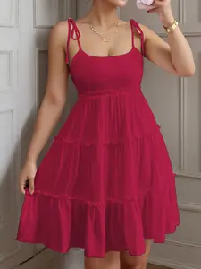 Women's Casual Vacation Plain Color Dress, Sleeveless Backless Shirred Design, Short Fitted Style, Perfect for Daily Wear