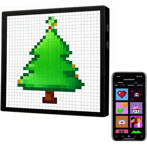 LED Pixel Display, 32x32 Programmable Pixel Art Display with APP Control for Kids Boys Girls, Creative Animations,Fun Text and Digital Clock, Gaming Accessories for Desk/Wall Room Decor