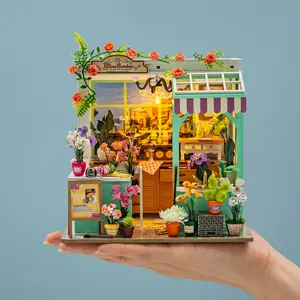 Soothee DIY Miniature House Kit, DIY Book Nook with LED Light | 3D Puzzles for Adults and Teens, Tiny House Building Kits for Bookshelf Decor, Relaxing Gift for Craft Lovers | Alice's Garden