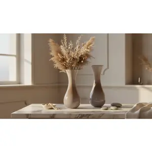 Rose Colored Vase Set - Delicate Pink Shades for Minimalist & Contemporary Decor - Smooth Glossy Surface - Ideal for Floral Arrangements or Stand-Alone Display