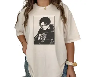 Vintage Anime Japanese T-Shirt, Manga Shirt, Anime Graphic Tees, Cool Anime Shirt, Attack On Titan Clothing, AOT Lover Shirt Cotton Crewneck Top Womenswear Hoodie Polyester Print Sweatshirt