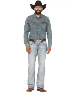 Rock & Roll Denim Men's And Men'S Boot Barn Light Wash  Bootcut Stretch - Bm0pd06694