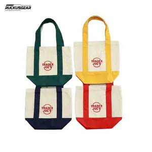 Colorful Handmade Patchwork Canvas Tote Bag - Foldable Plain Storage Tote Embroidered