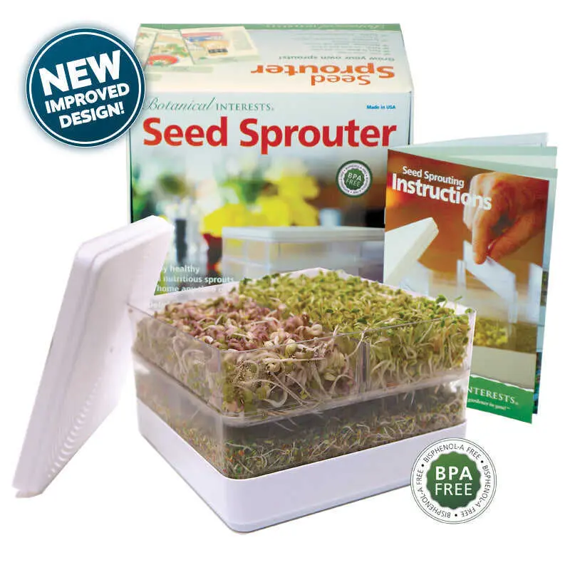 Botanical Interests Seed Sprouter, Indoor Growing Trays for Healthy Nutrient-Rich Plant Cultivation, Sprouting