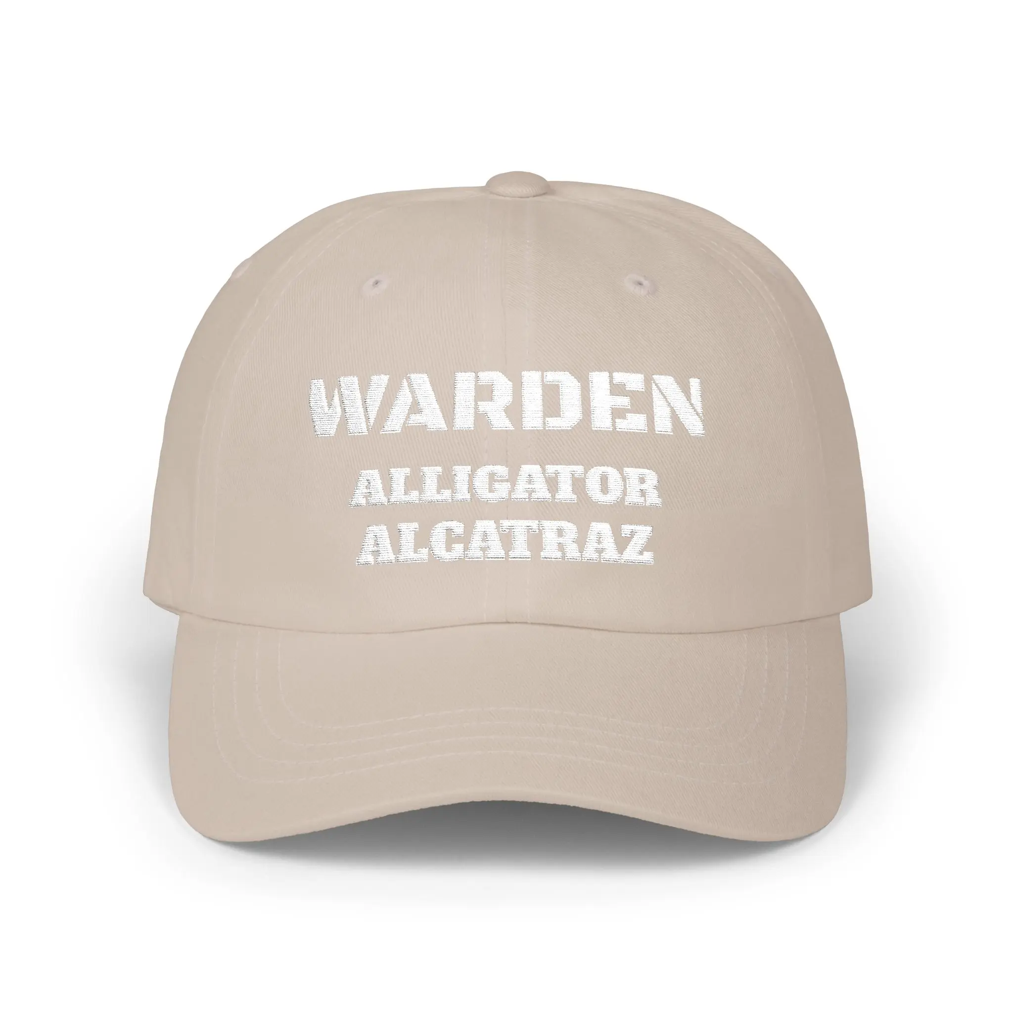 Warden Alligator Alcatraz, Classic Dad Cap,  Unique Gift, Casual Headwear, Summer Style, Adventure Ready, Father's Day, Baseball Hat