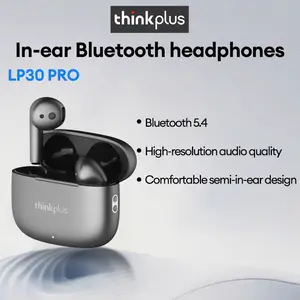 thinkplus LP30 PRO Bluetooth earbuds semi-in-ear true wireless earbuds Bluetooth 5.4 long battery life suitable for running music calls noise cancellation for lenovo lp40pro