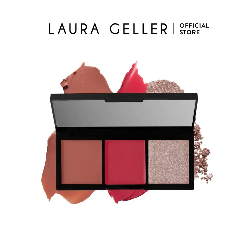Laura Geller Made to Multitask Eye Lip Cheek Palette - Eyeshadow Lip Blush Makeup Palette for Shimmery Natural Look