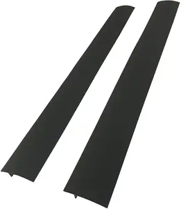 Kitchen Stove Counter Gap Cover Long & Wide Gap Filler (2 Pack) Seals Spills Between Counters, Stovetops, Washing Machines, Oven, Washer, Dryer - Heat-Resistant and Easy Clean (Black)