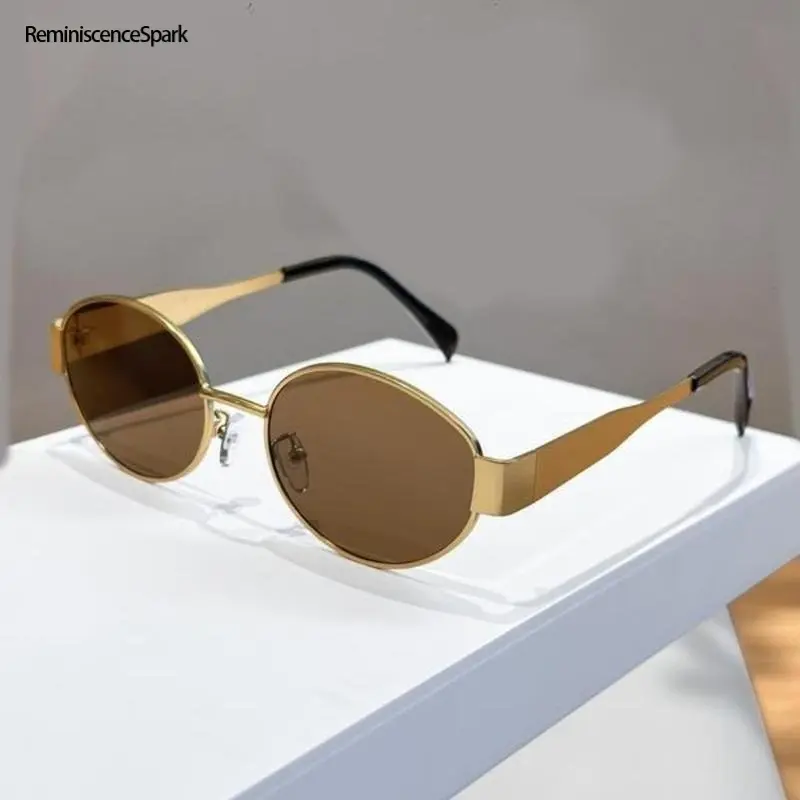 Unisex Lightweight Polarized Lens Vintage Oval Sunglasses - 1-Size, Solid Olive Green/Light Brown/Black, Enhance Visual Clarity, Sports Eyewear for Hiking & Casual Wear, Thoughtful Gift, One-Size
