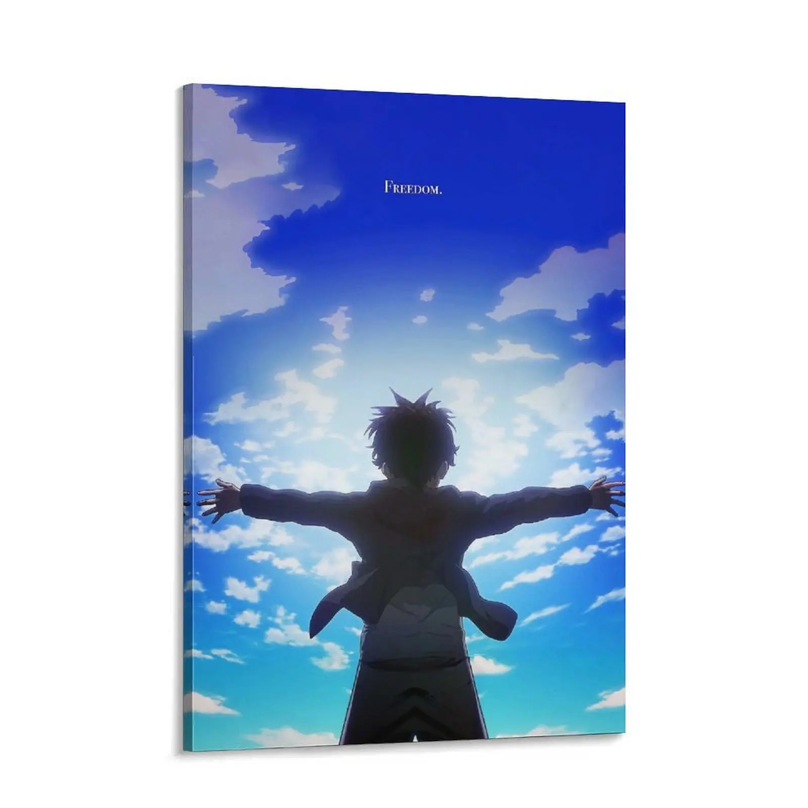 Eren Yeager "Freedom" Quotes Graphic Print - Attack on Titan Anime Merchandise, Motivational Poster, Aesthetic Decoration, Cool Room Decor for Teenage Boys, Teen Boy Gifts, Dorm & Living Room Wall Art, Graphic Prints, Quotes Print
