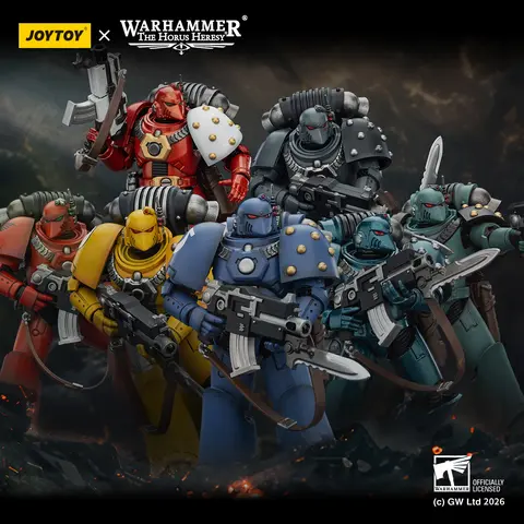 JOYTOY Warhammer “The Horus Heresy” 1/18 Action Figures MKVI Tactical Legionary Ultramarines Imperial Fist Blood Angels Collectible Model
