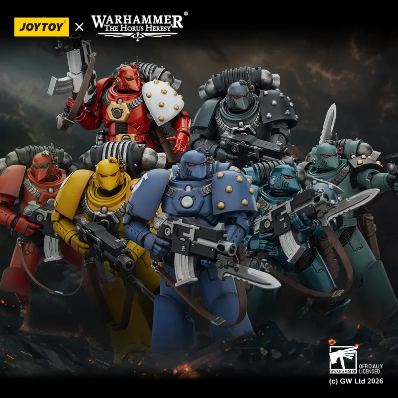 JOYTOY Warhammer “The Horus Heresy” 1/18 Action Figures MKVI Tactical Legionary Ultramarines Imperial Fist Blood Angels Collectible Model