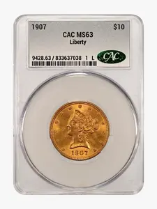 1907 Liberty Gold $10 Gold MS 63 CAC