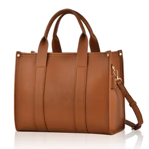 Stylish Tote Bag for Women - Premium Leather with Zipper for Daily Use
