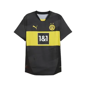 PUMA Mens Bvb Away Crew Neck Replica Jersey Casual - Black