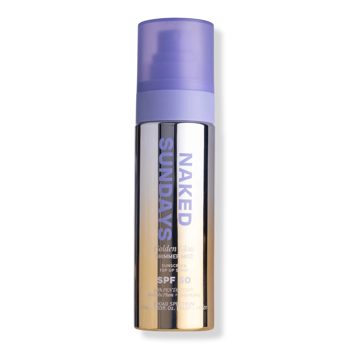 Naked Sundays Spf50 Golden Glow Glitter Sunscreen Spray