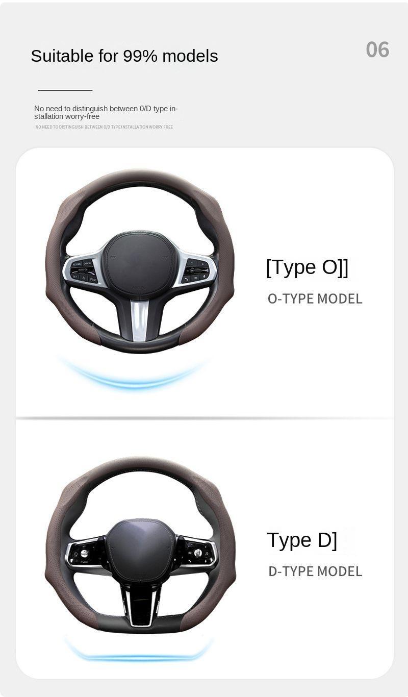 5D Volcano Red Ultra-Thin Breathable Steering Wheel Cover for 2026 Vehicles Sport-Designed Anti-Slip Grip All-Season Use