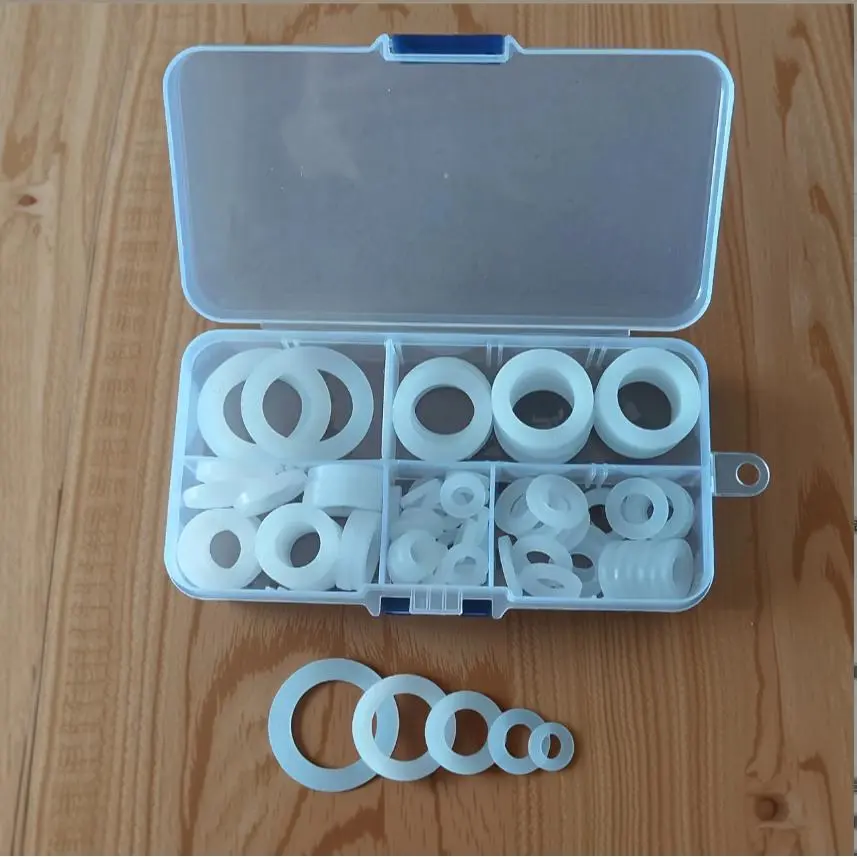 Silicone Gasket Kit, Rubber Gasket Kit with Storage Box, Plumbing Water Inlet Hose Gasket, Sealing Gasket, Suitable for Home, Office