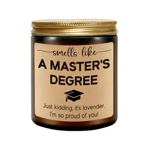 Gift Candle, Masters Degree Graduation Gifts for Women Men, Graduation Gifts for Masters Degree Students, Funny Grad Presents for Her, Him, Graduates - Graduate Presents for Masterate